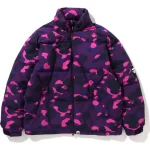 COLOR CAMO RELAXED FIT DOWN JACKET MENS PURPLE