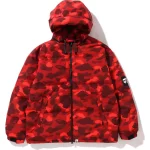 COLOR CAMO RELAXED FIT DOWN JACKET MENS RED