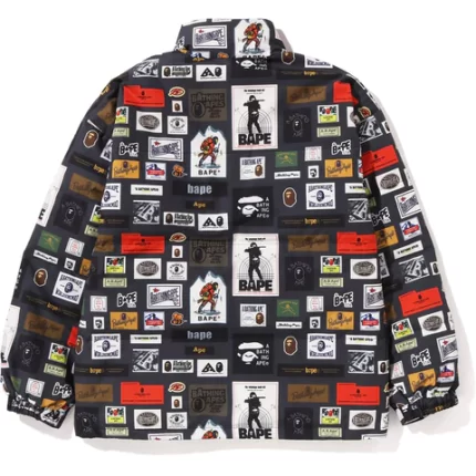 BAPE MULTI LABEL RELAXED FIT DOWN JACKET MENS BACK