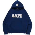 BAPE RELAXED FIT PULLOVER HOODIE BLUE