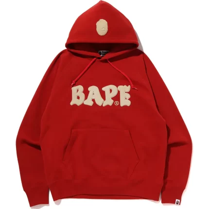 BAPE RELAXED FIT PULLOVER HOODIE Red