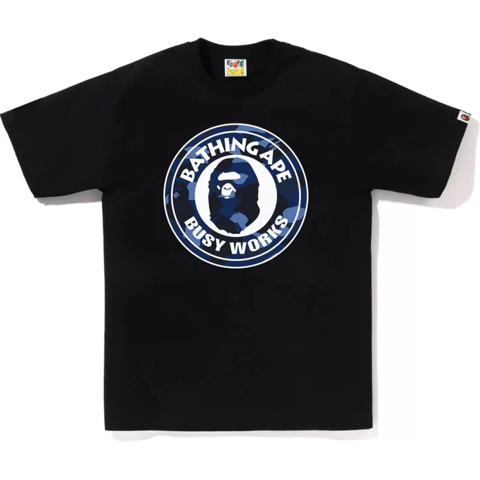 COLOR CAMO BUSY WORKS TEE MENS BLACK