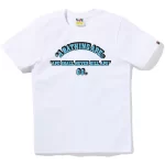 A BATHING APE LETTERED TEE LADIES WHITE