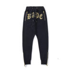 BAPE-Gold-embroidery-logo-Sweatpants